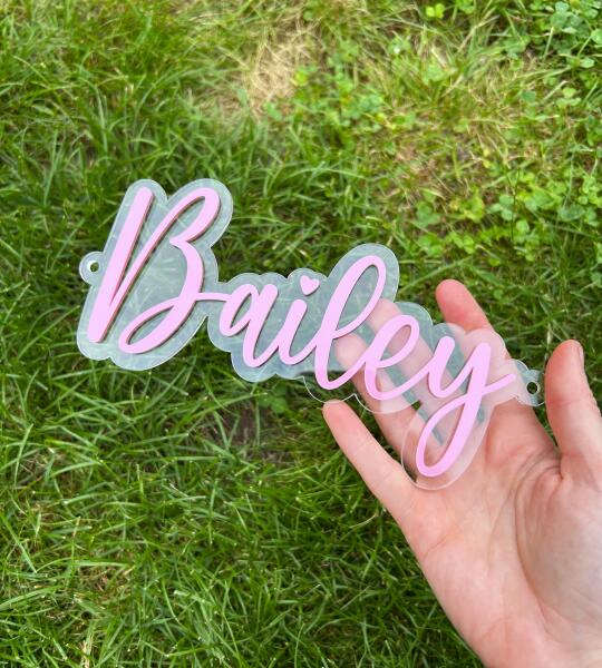 Naambord op Transparant Acryl - speels